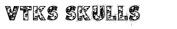VTKS Skulls font preview
